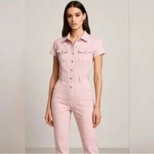 Juicy Couture Women's Pink Denim Jumpsuit SZ M